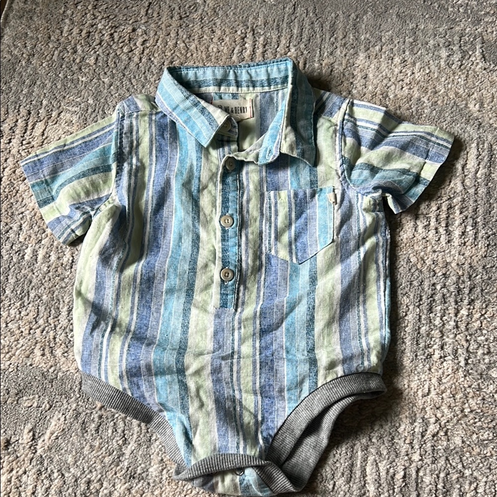Me & Henry Striped Baby Onesie